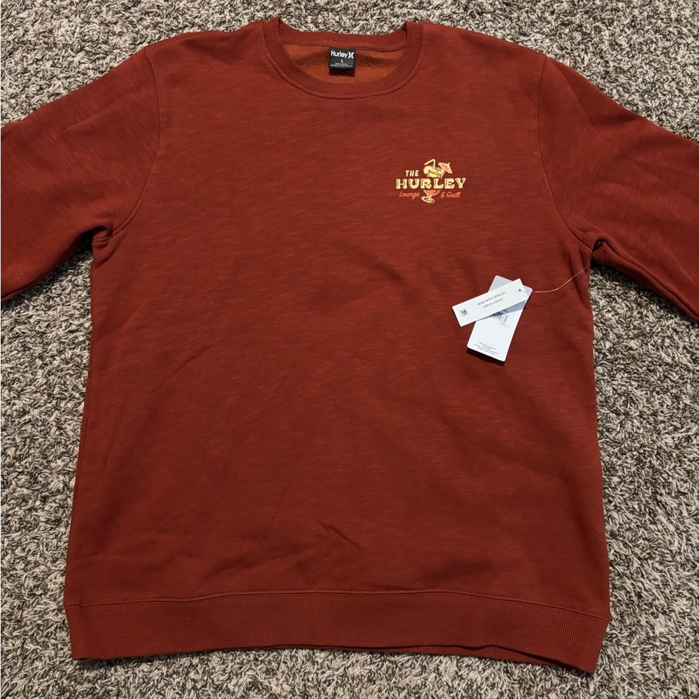 Brand New Hurley Men's Lounge Slub Knit Crew Neck Sweatshirt Size XL MSRP $55